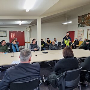 Tauira (Raniera Smyth) sharing experiences about the Kaitiaki Taiao Tauira Programme.