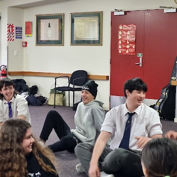 Sentre Harden enjoying his time with other rangatahi.