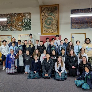 Ending Kapa Haka session with a group photo.