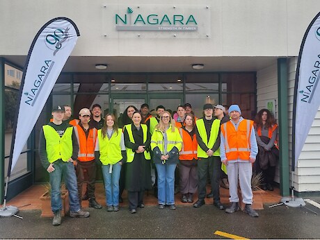 Cohort 5 visiting Niagara Sawmill.